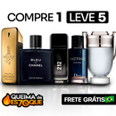 5 Perfumes Masculinos (100ml) - 1 Million | Bleu | 212 | Sauvage | Invictus (Oferta 3 Anos Castle)